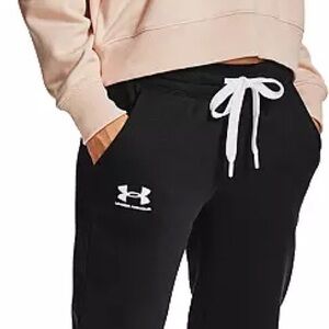 Under Armour Black Joggers with White Logo